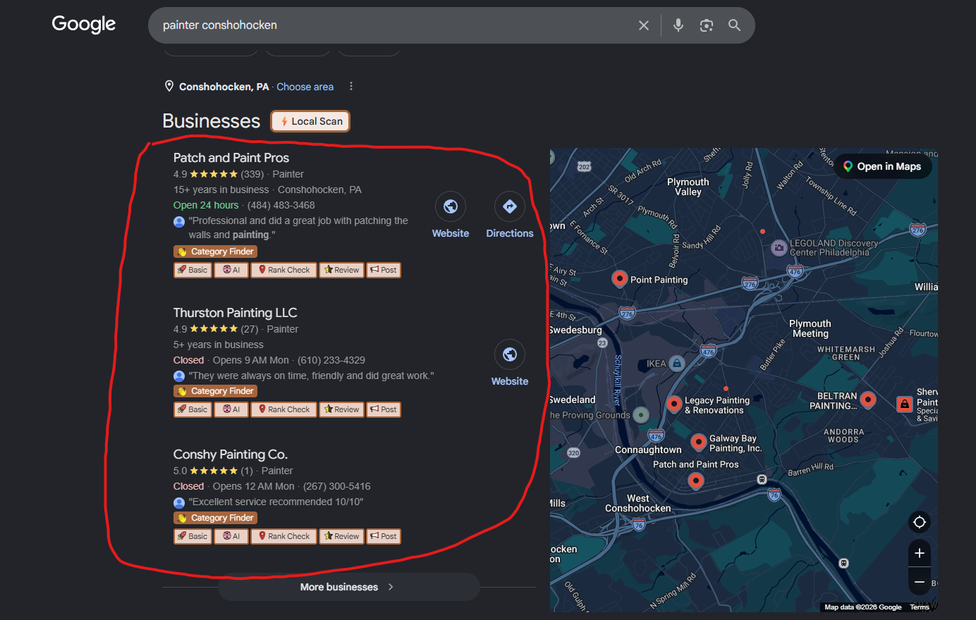 google maps 3 pack